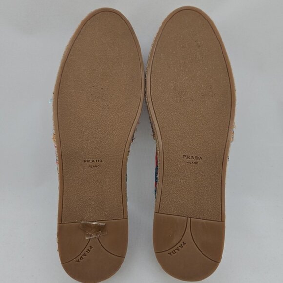 Prada Multicolor Floral Brocade Jacquard 20mm Espadrille EU 39 (US 8.5) - Picture 6 of 12